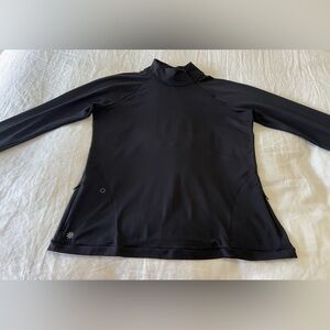 Athleta | Women’s XL | 1/2 Zip Black Superluxe Long Sleeve Running Shirt